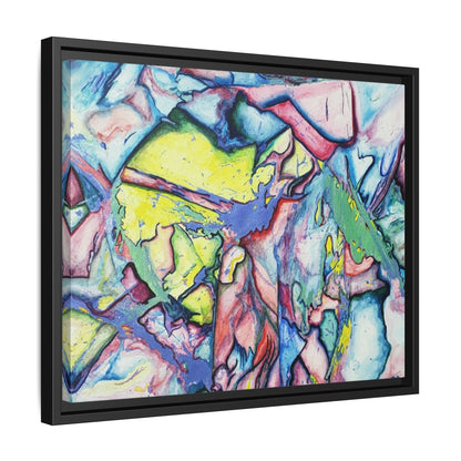 Alien Abstract Colorful Framed Canvas Art - Kia Day Design