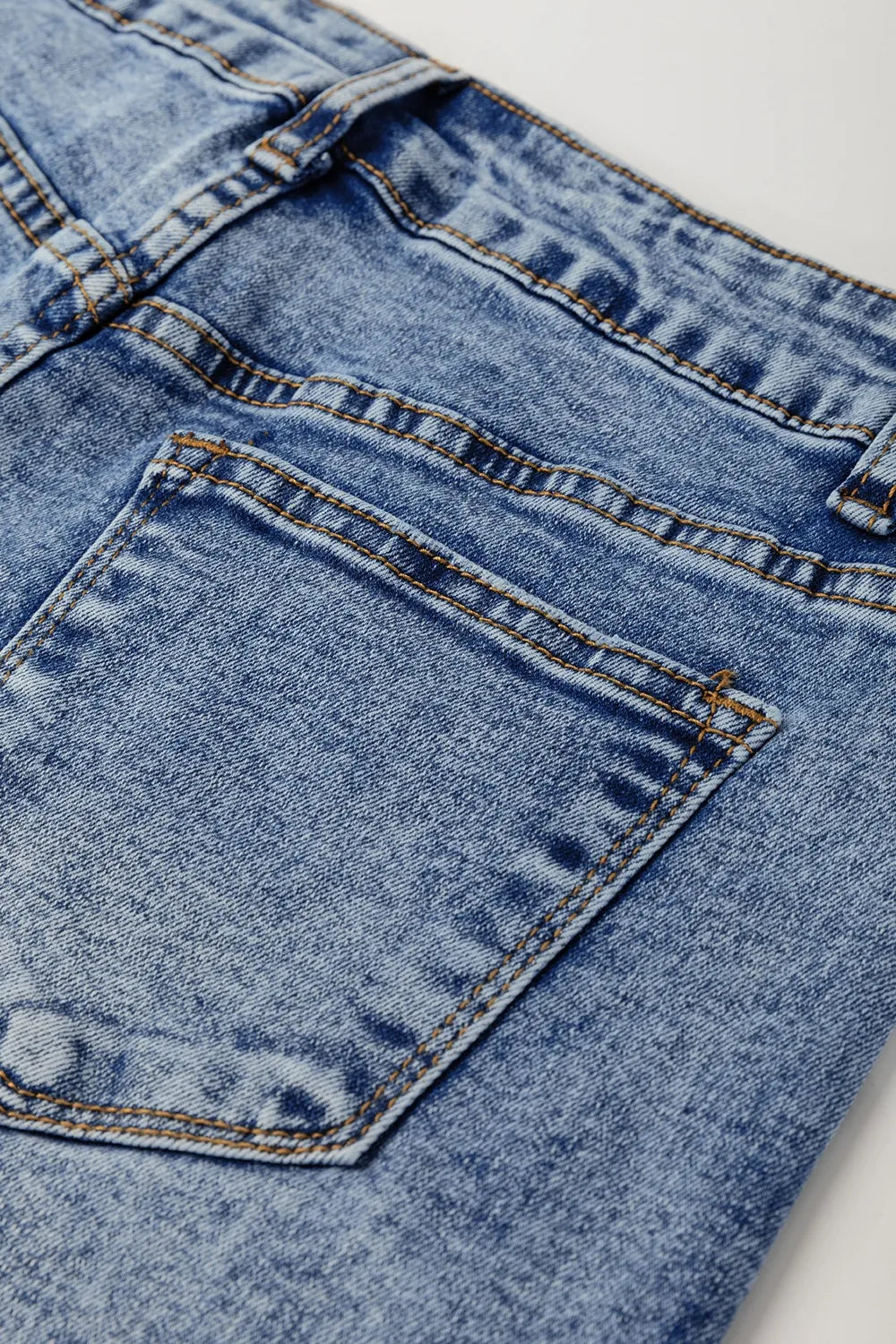 High-Waisted Wide-Leg Cuffed Jeans - -