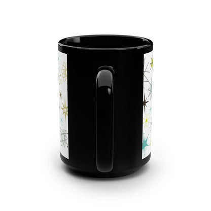 Cosmic Starburst Black Coffee Mug - 15oz - Kia Day Design