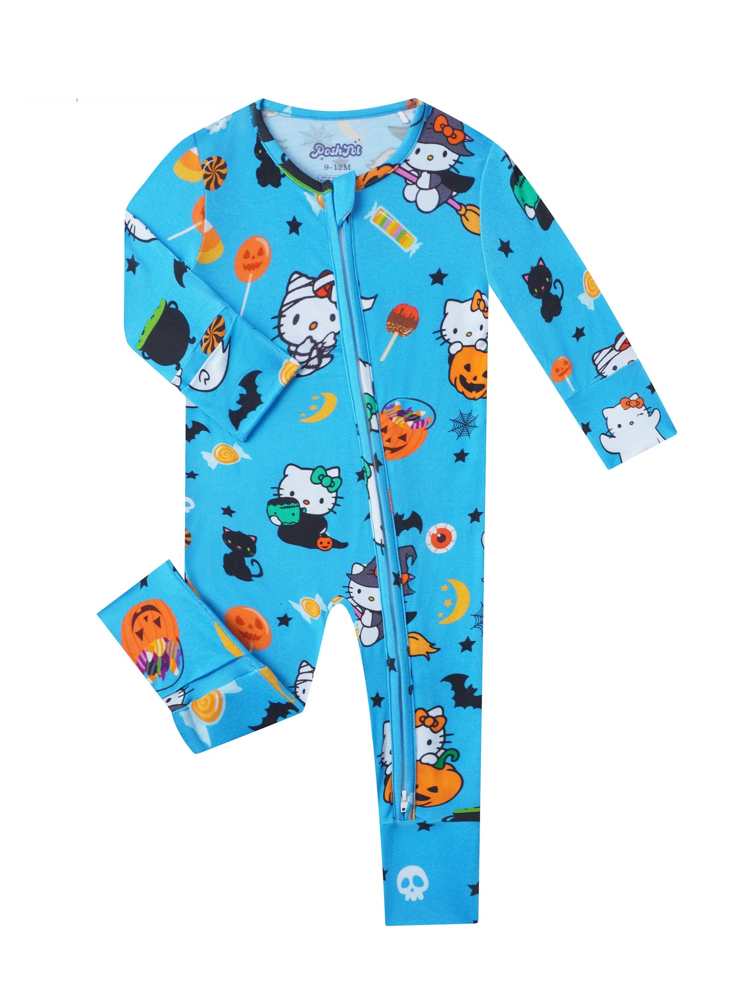 PoshTOT Sanrio Hello Kitty Candy Bamboo Baby Convertible Zippy Romper - 18-24M - Zippy Romper