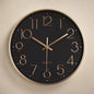 10 Inch Aesthetic Minimalist Large Mechanic Clock Wall black gold