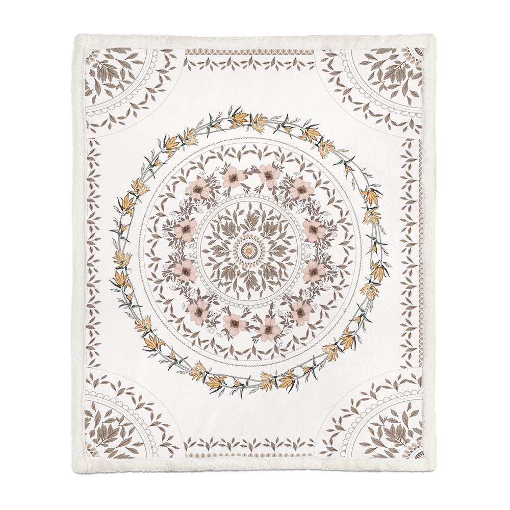 Chinese Floral Flannel Blanket – Soft Printed Throw in Multiple Sizes - 13 Style - Blankets
