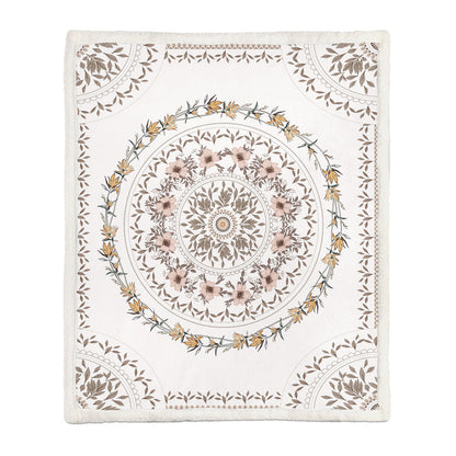 Chinese Floral Flannel Blanket – Soft Printed Throw in Multiple Sizes - 13 Style - Blankets