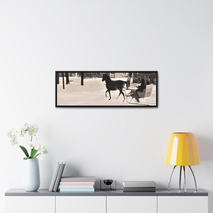 Carriage Ride Gallery Canvas Wraps Horizontal Frame 36″ x 12″ Black Premium Gallery Wraps (1.25″)
