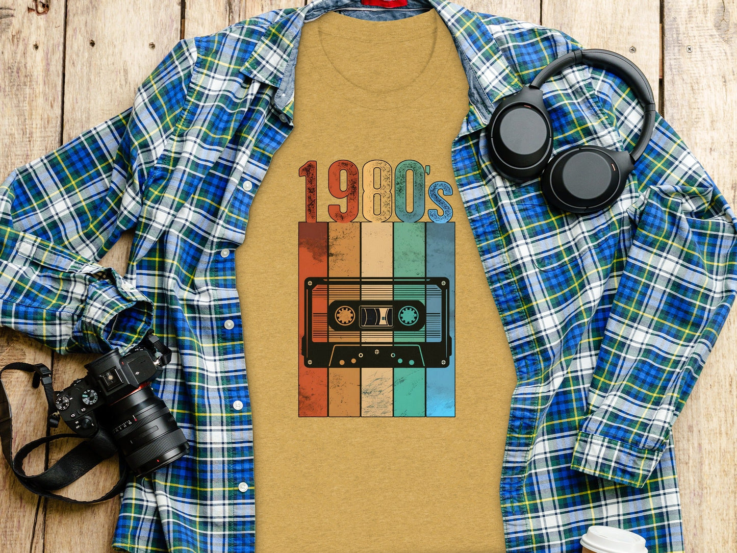 Vintage 1980s Retro Cassette Tape Cool Design T-Shirt- Cloud 16 Clothing Co.- {{Product type}}