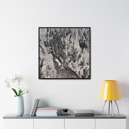 Cleopatras Needle Yellowstone Gallery Canvas Wraps Square Frame 30″ x 30″ 1.25" Black