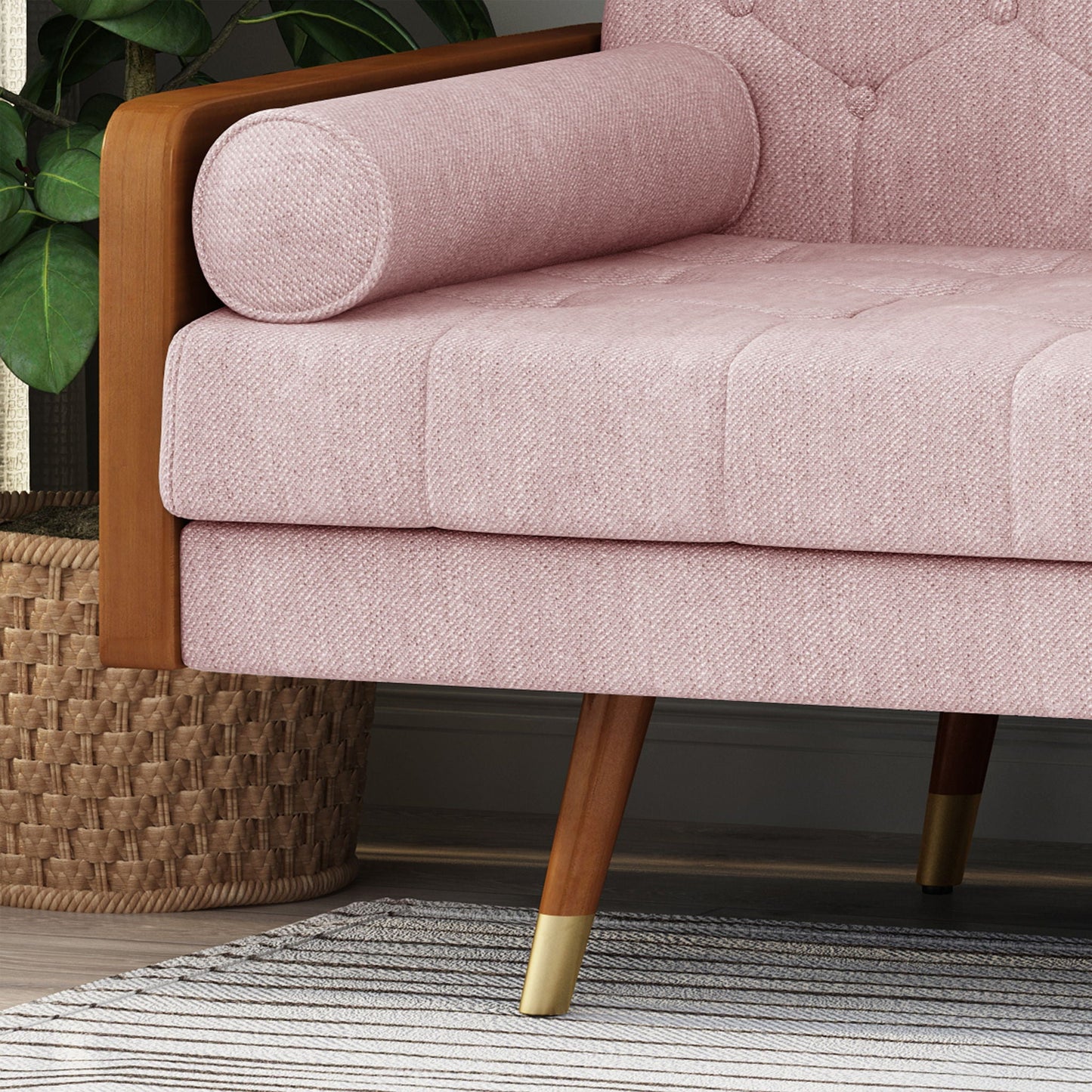 Aidan - Mid Century Modern Tufted Fabric Sofa- Unique Piece Furniture- {{Product type}}
