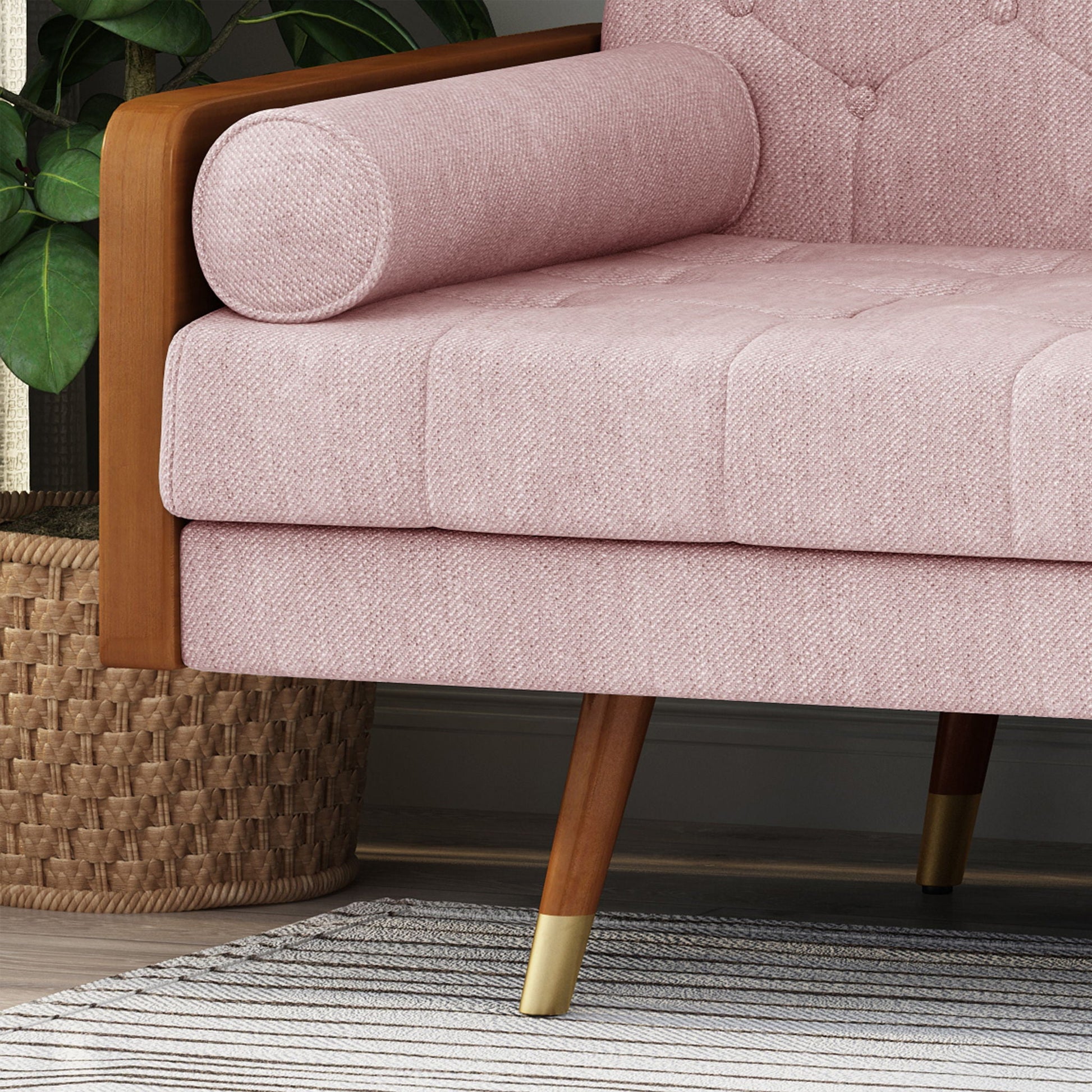 Aidan - Mid Century Modern Tufted Fabric Sofa- Unique Piece Furniture- {{Product type}}