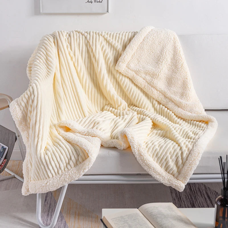 Yellow White Sofa Blanket Throw Blanket Soft Warm Blanket