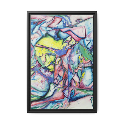 Alien Abstract Colorful Framed Canvas Art - Kia Day Design