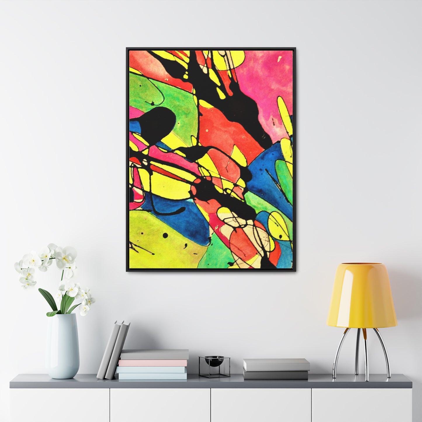 Exploding Earth Gallery Canvas Wraps, Vertical Frame