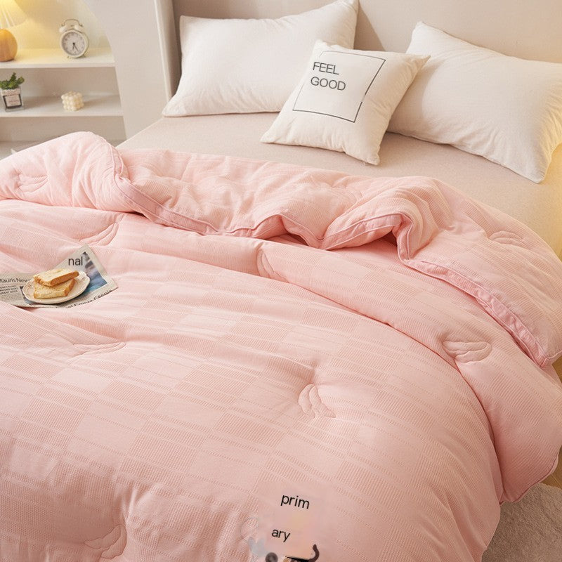 Thick Warm Cotton Bean Fiber Comforter for Adults - - quilt