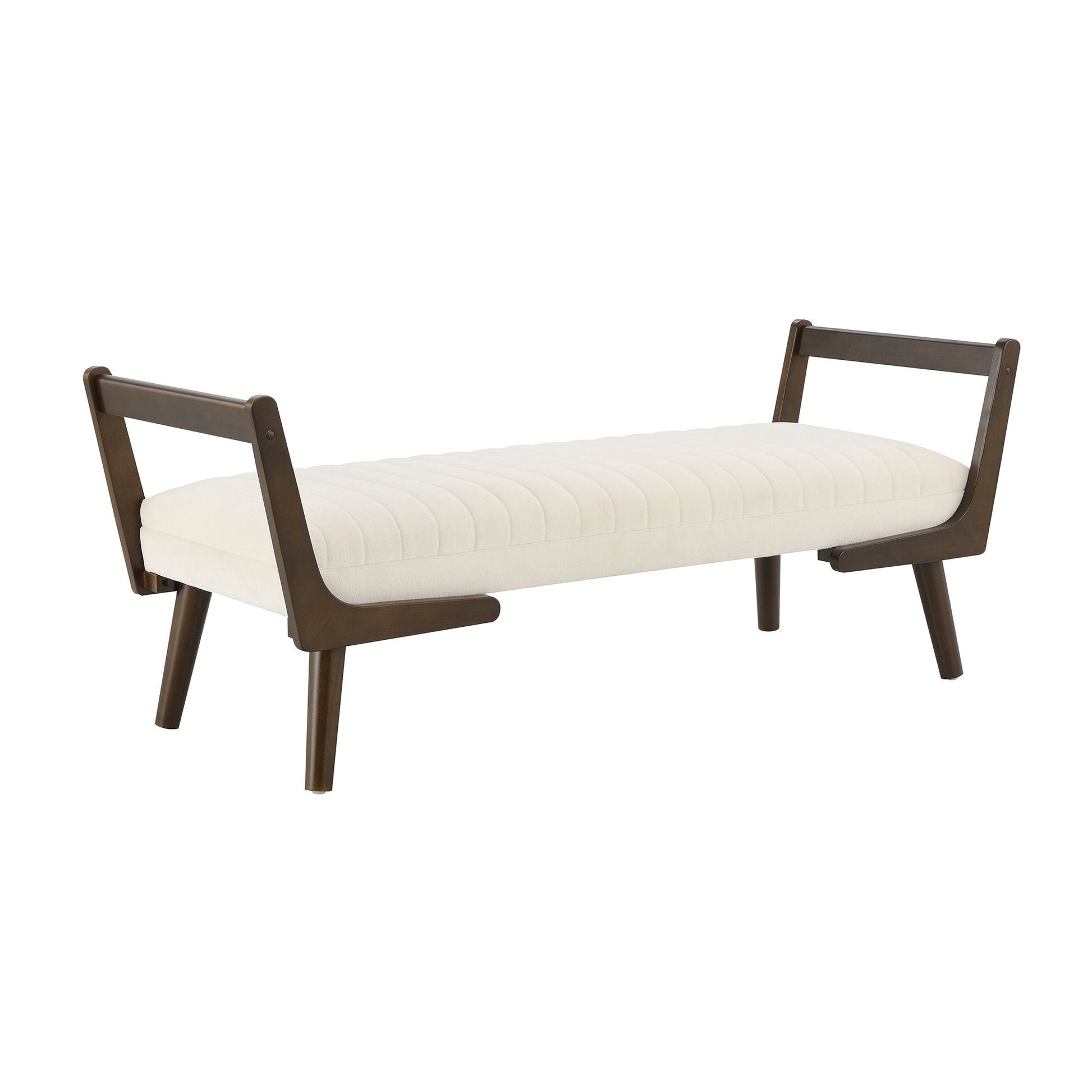 Mid-Century Bench With Wood Legs- Unique Piece Furniture- {{Product type}}