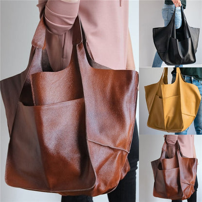 Leather Womens Shoulder Bag Soft Large Capacity - - handbag