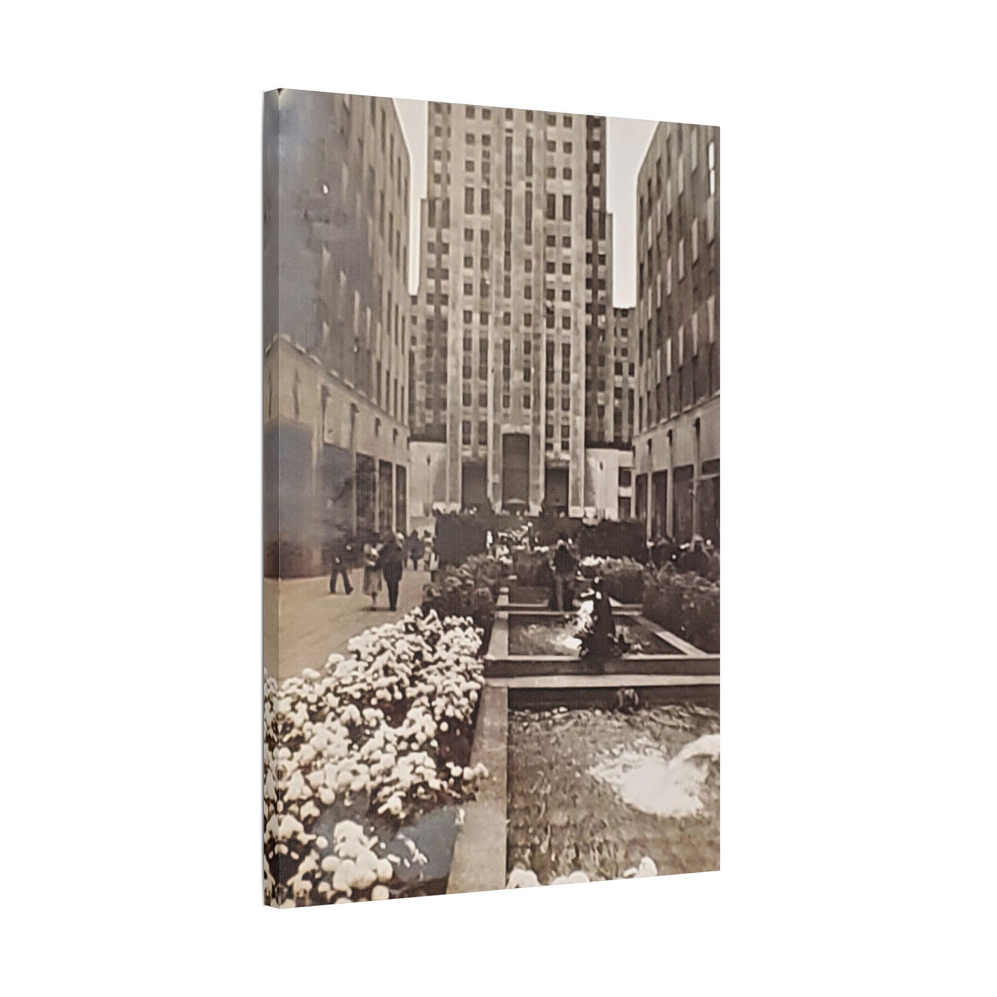 Rockefeller Plaza Satin Canvas, Stretched