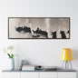 Norris Geyser Yellowstone Gallery Canvas Wraps Horizontal Frame 60″ x 20″ Walnut 1.25"