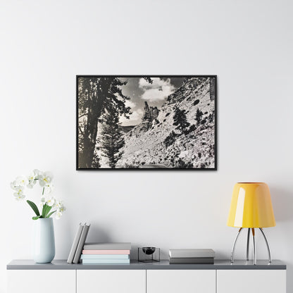 Eagles Nest Rock Yellowstone Gallery Canvas Wraps Horizontal Frame 36″ x 24″ Black 1.25"