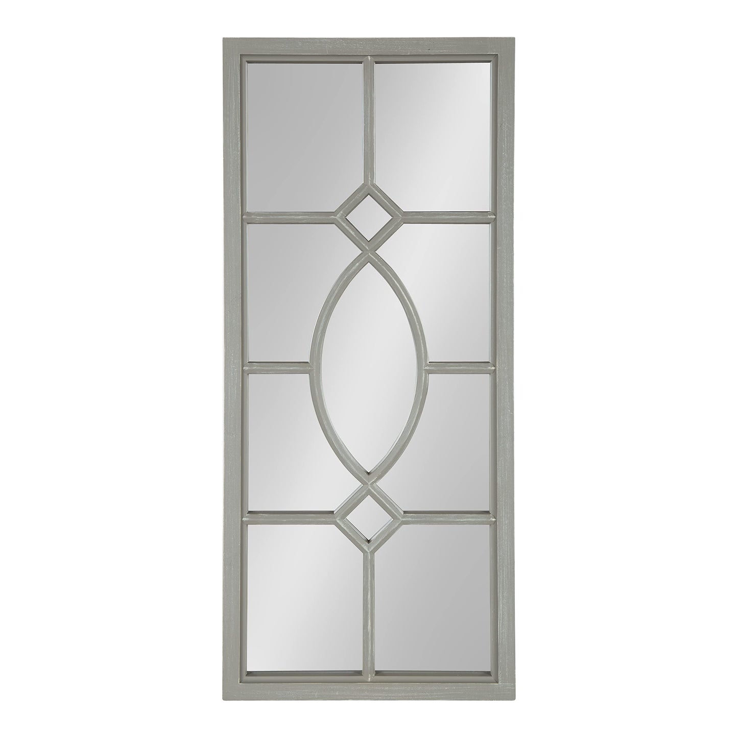 Cassat Farmhouse Window Mirror in Rustic Gray - - Mirror