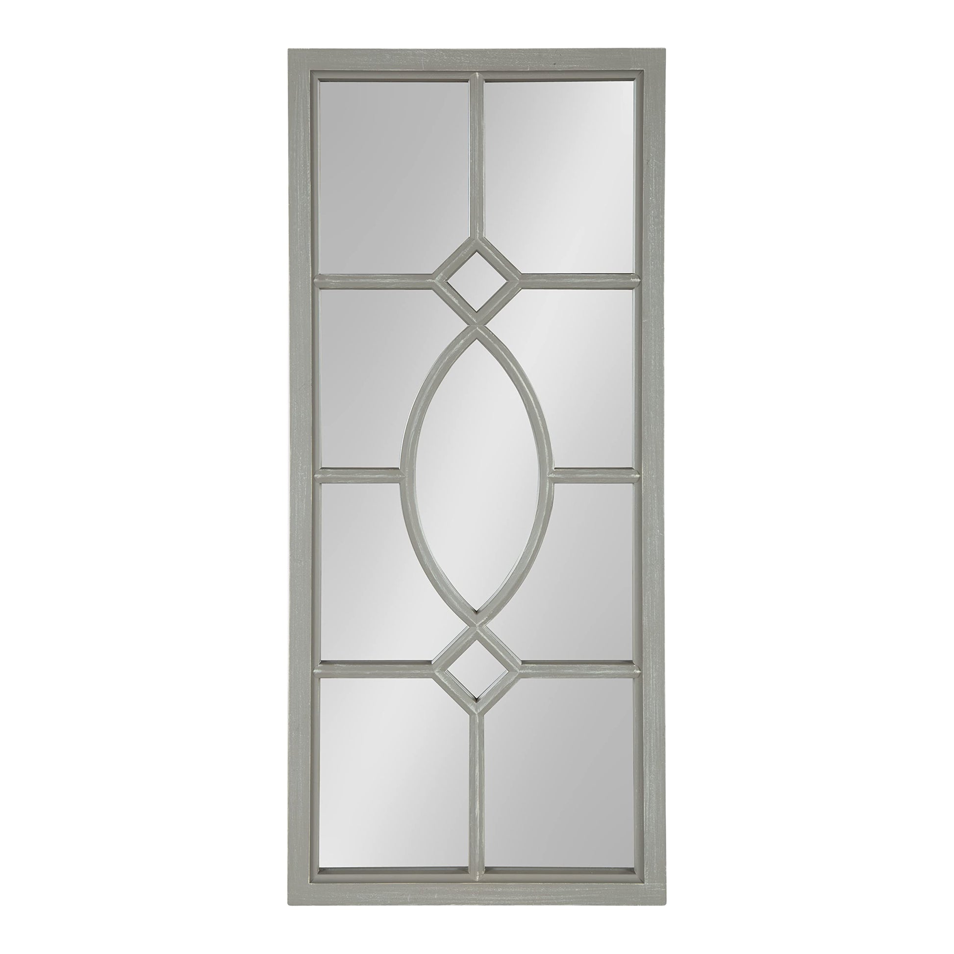 Cassat Farmhouse Window Mirror in Rustic Gray - - Mirror