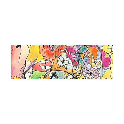 Colorful Abstract Canvas Gallery Wraps 60″ x 20″ 1.25"