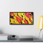 80s Rapture Gallery Canvas Wraps, Horizontal Frame 20″ x 10″ orange black yellow 1.25"