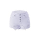 Fringe Womens Shorts with Buttons - White 2XL - shorts