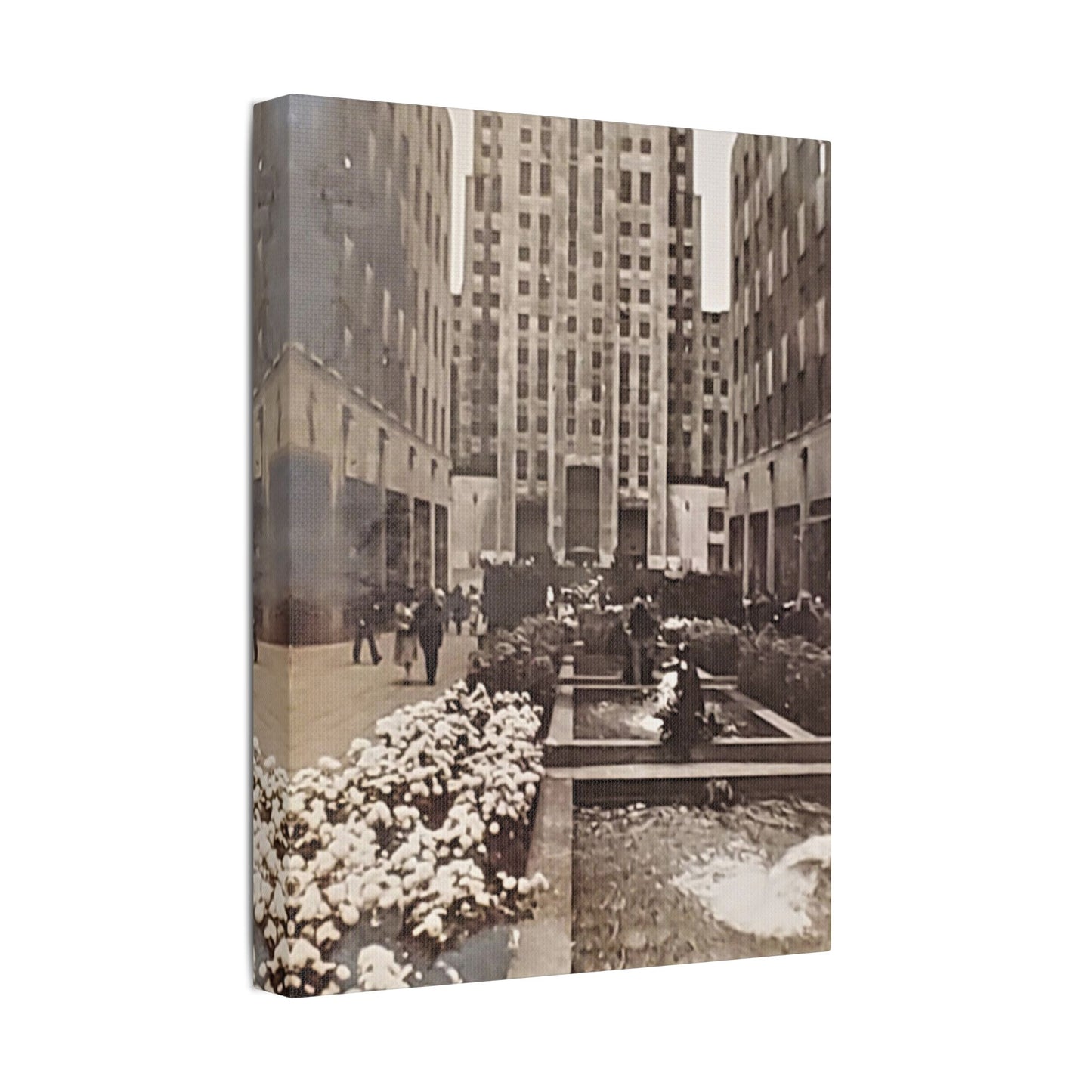 Rockefeller Plaza Satin Canvas, Stretched