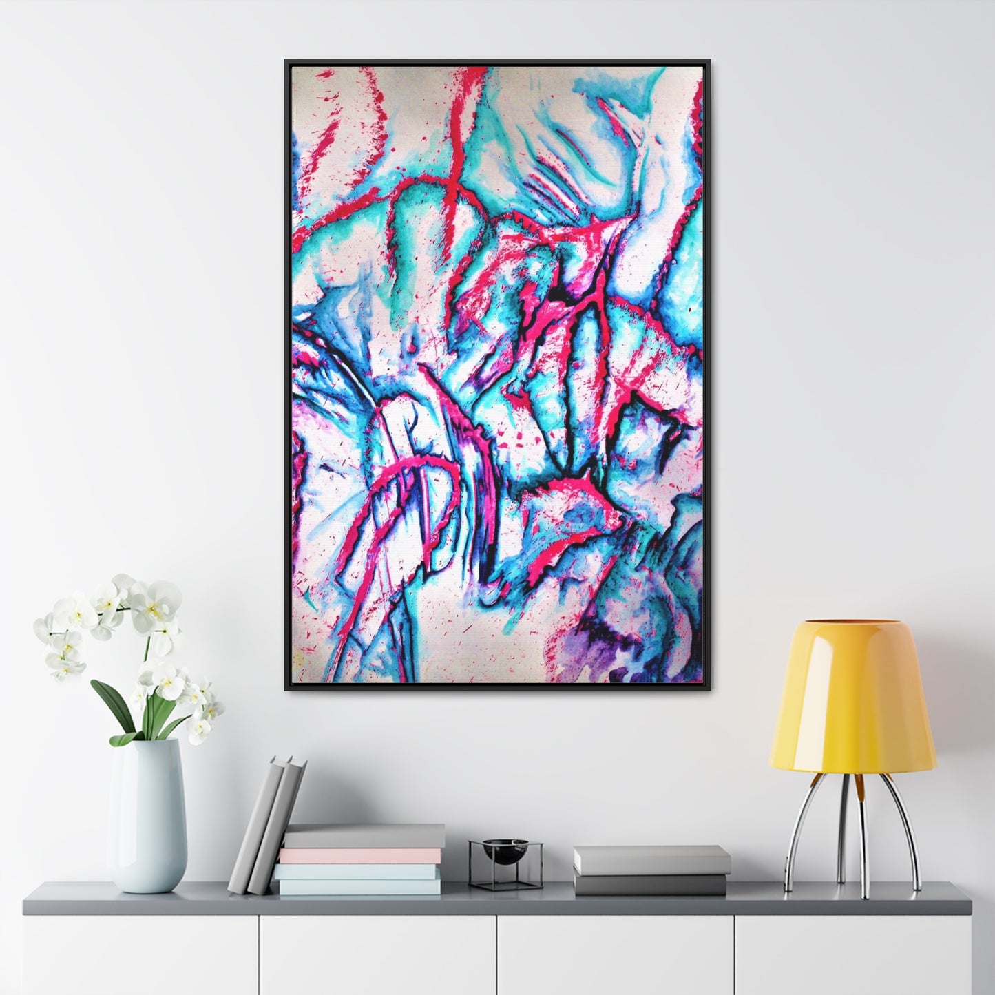 Pink Jellyfish Gallery Canvas Wraps, Vertical Frame