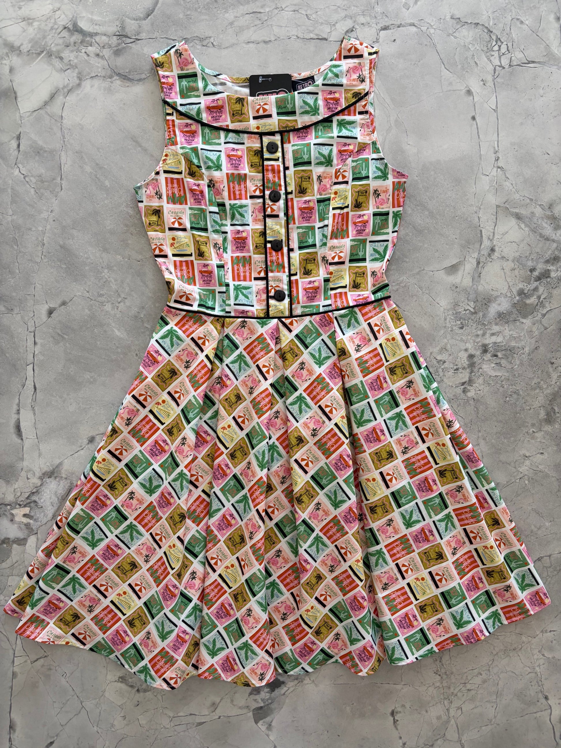 Elizabeth Dress in Paradise- Retrolicious- {{Product type}}