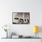 Norris Geyser Yellowstone Gallery Canvas Wraps Horizontal Frame 30″ x 20″ Walnut 1.25"