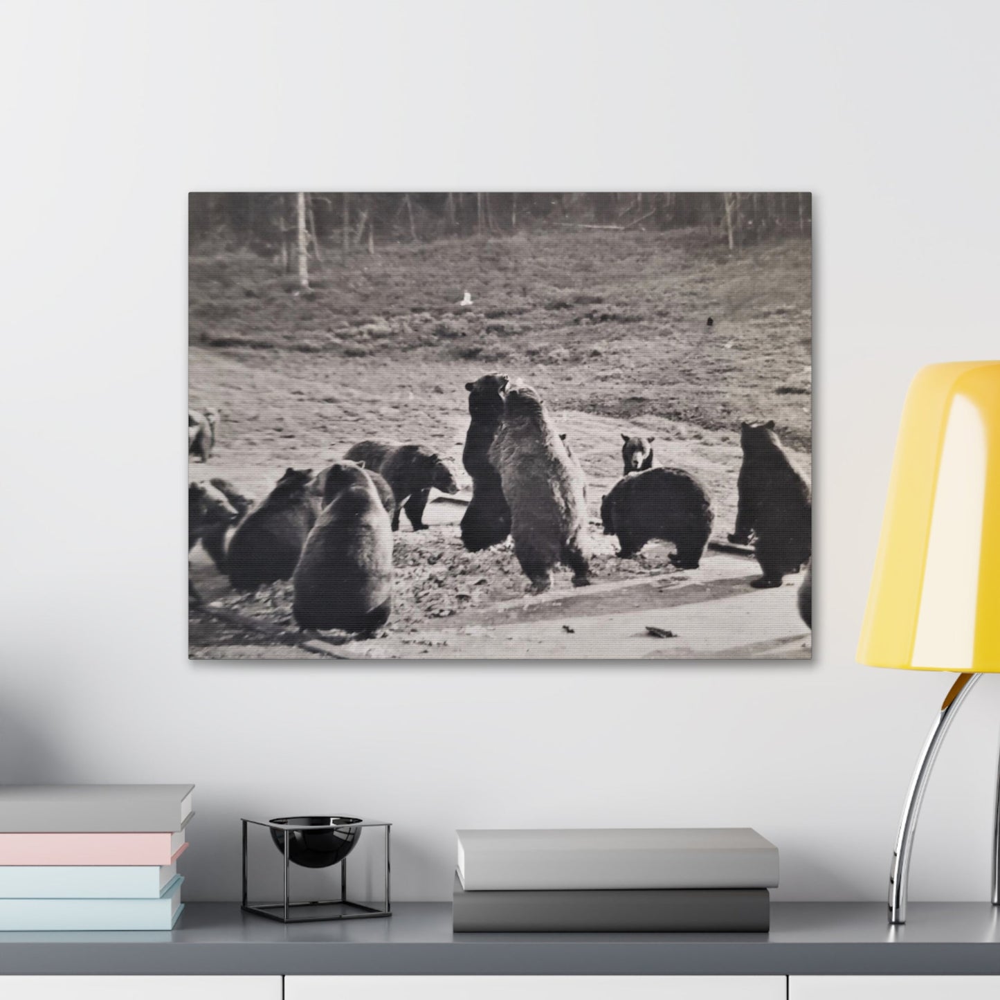 Yellowstone Grizzly Bears Canvas Gallery Wraps 24″ x 18″ 1.25"