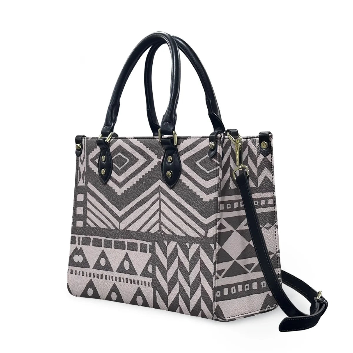 Polynesian Hawaii Tribal Print Tote Bag for Women Shoulder Purse Handbag