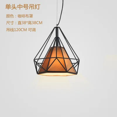 Iron Geometric Shaped Individual Industrial Pendant Light