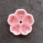 Cherry Blossom Incense Burner Home Ceramic Decor Stick Holder Aromatherapy Pink