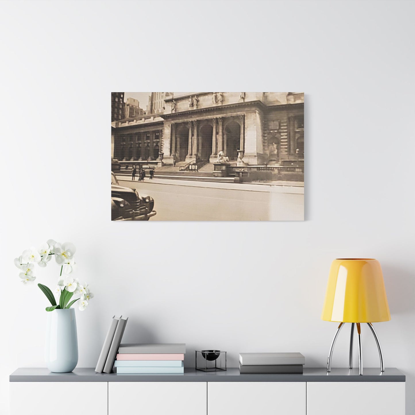 New York Public Library Satin Canvas, Stretched