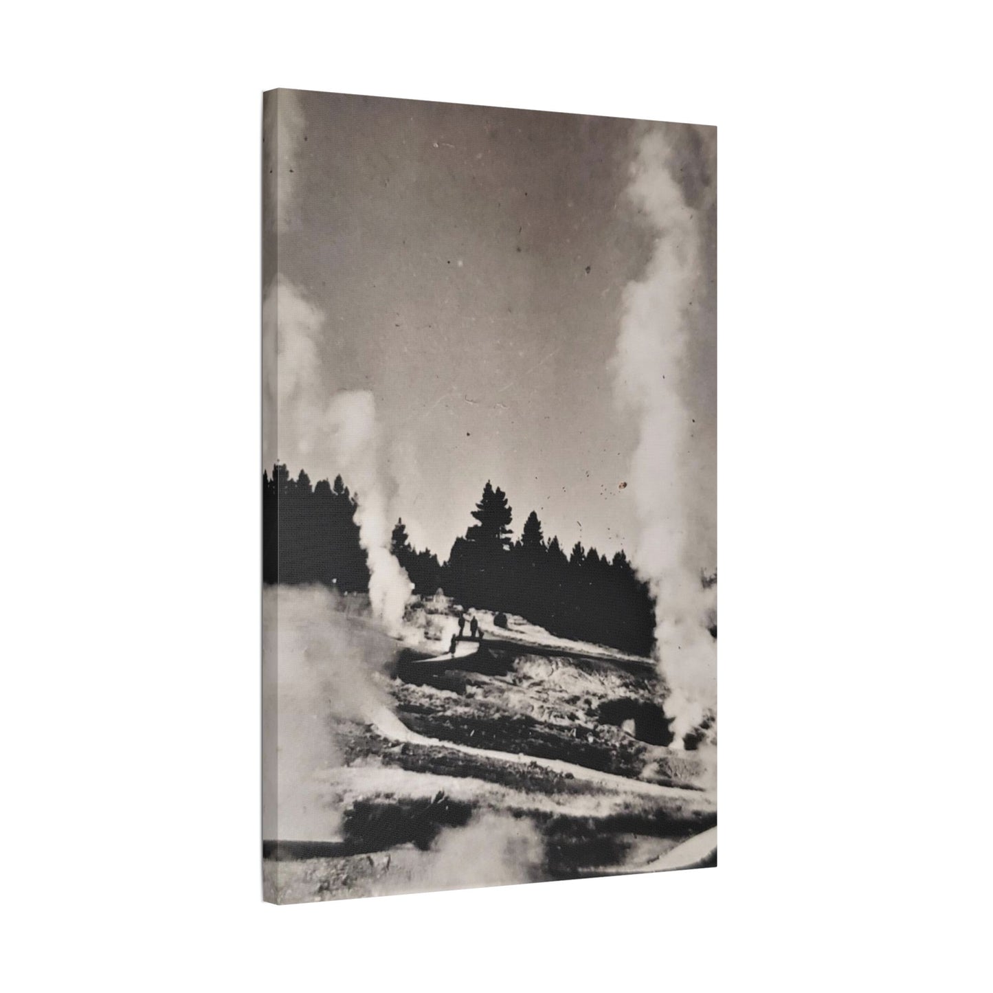 Norris Geyser Yellowstone Satin Canvas, Stretched