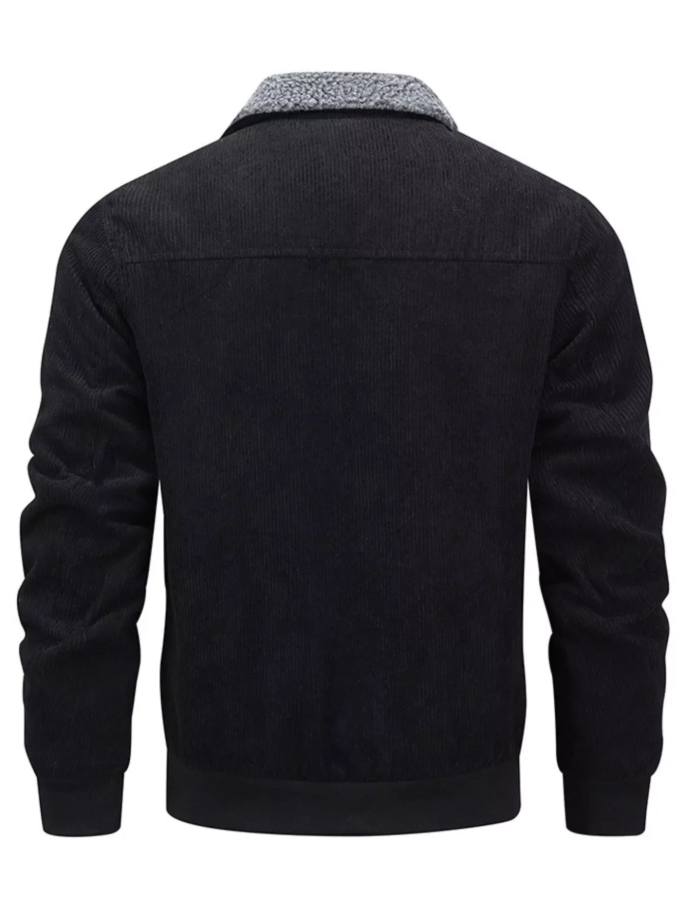 Men's Plus Size Corduroy Sherpa Lined Winter Coat - -