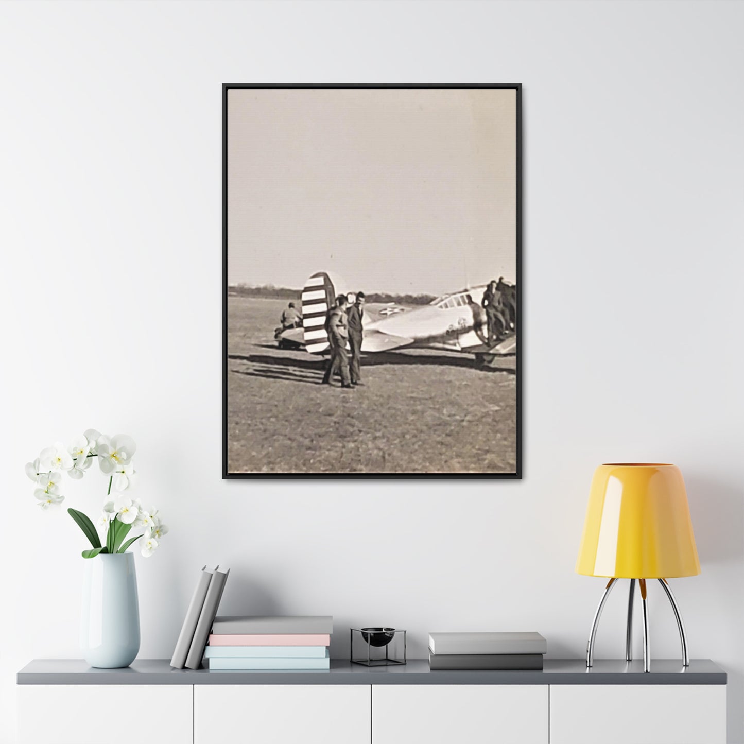 Army Pursuit Plane Ames Airport 1939 Gallery Canvas Wraps, Vertical Frame