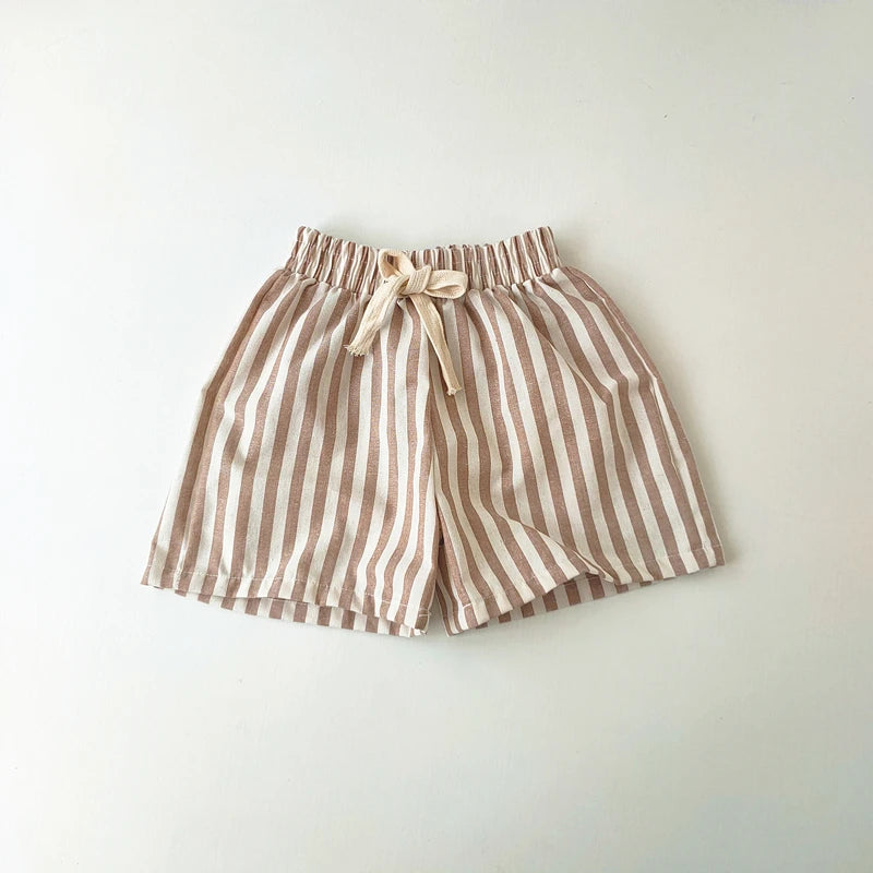 Childrens Linen Pants Khaki