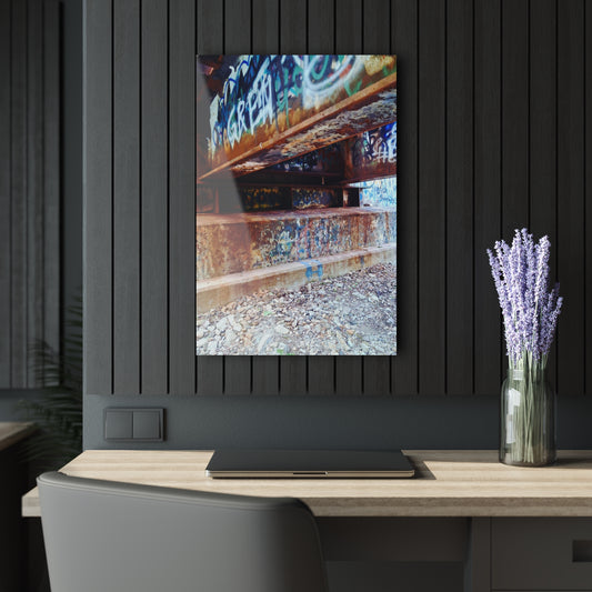 Acrylic Print — Urban Rust Graffiti Photograph French Cleat Hanging - 20″ x 30″ (Vertical) 0.25'' - Home Decor
