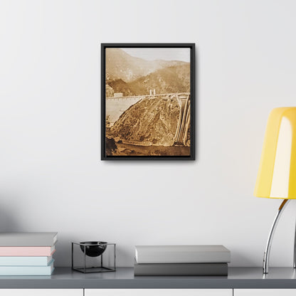 Back View Morris Dam Spillway Gallery Canvas Wraps Vertical Frame 11″ x 14″ 1.25" Black