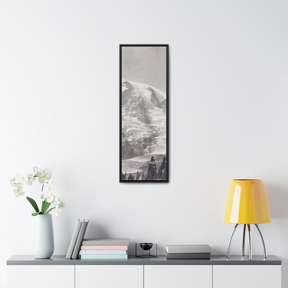 Mount Rainier Gallery Canvas Wraps Vertical Frame 12″ x 36″ Premium Gallery Wraps (1.25″) Black