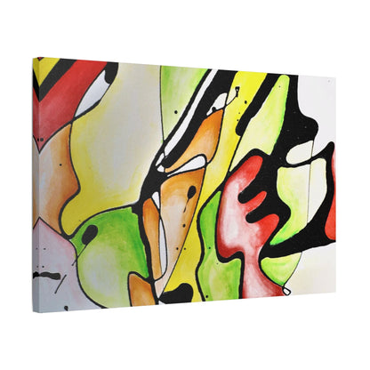 Red Mushroom Satin Canvas Stretched