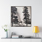 Castle Geyser Yellowstone Gallery Canvas Wraps Square Frame 36″ x 36″ Premium Gallery Wraps (1.25″) Walnut