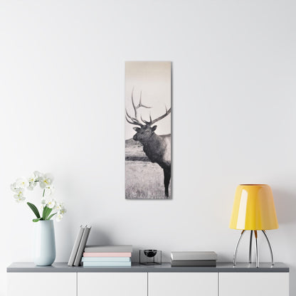 Yellowstone Bull Elk Canvas Gallery Wraps 12″ x 36″ 1.25"