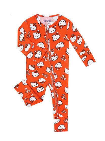 PoshTOT Sanrio Hello Kitty Red Bamboo Baby Convertible Zippy Romper - 18-24M - Zippy Romper