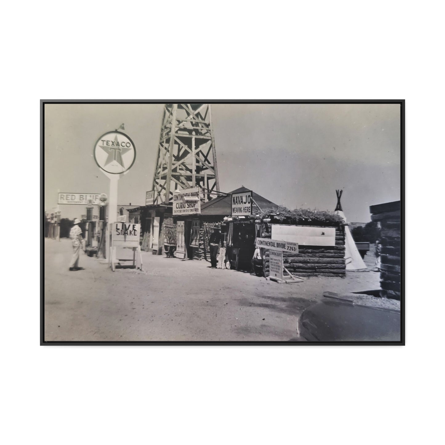 Texaco Station Continental Divide Gallery Canvas Wraps, Horizontal Frame