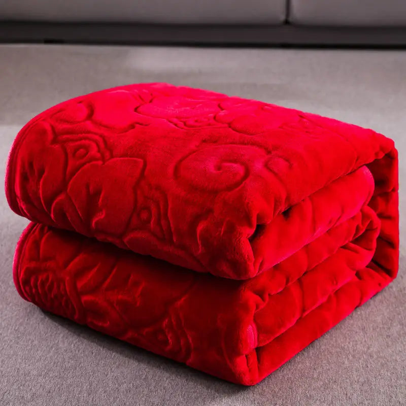 Linen Eco-Friendly Flower 3d Printed Plush Raschel Mink Blanket