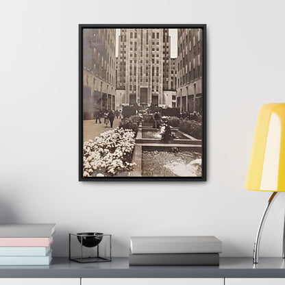 Rockefeller Plaza Gallery Canvas Wraps Vertical Frame 16″ x 20″ Premium Gallery Wraps (1.25″) Black