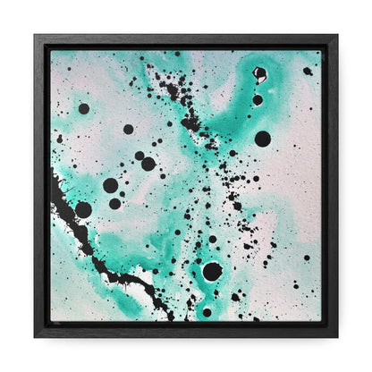 Teal Burst Gallery Canvas Wraps, Square Frame 10″ x 10″ Premium Gallery Wraps (1.25″)